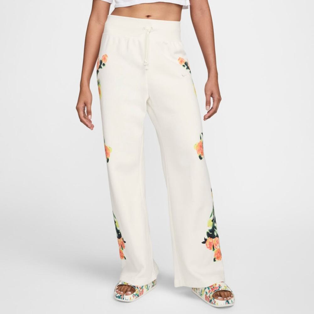 Nike Phoenix Fleece Artist Collection Floral Wide Leg Pants Women’s L HF4692